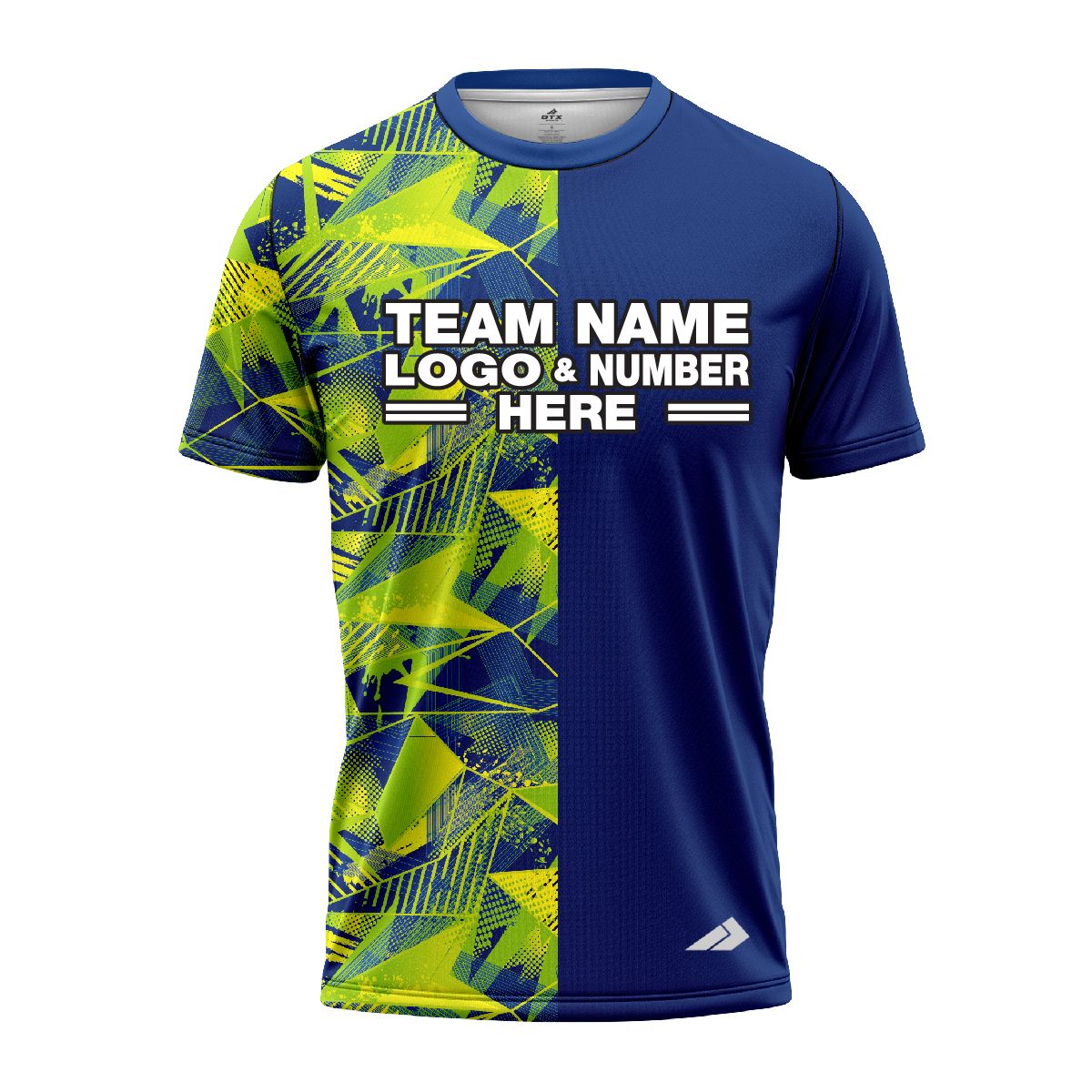 Custom Fully Sublimated Abstract Neon Pattern Green Blue Performance Jersey 00682
