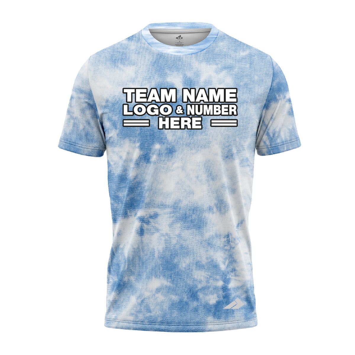 Custom Fully Sublimated Basic Tie Dye Pattern SkyBlue Performance Jersey 00689