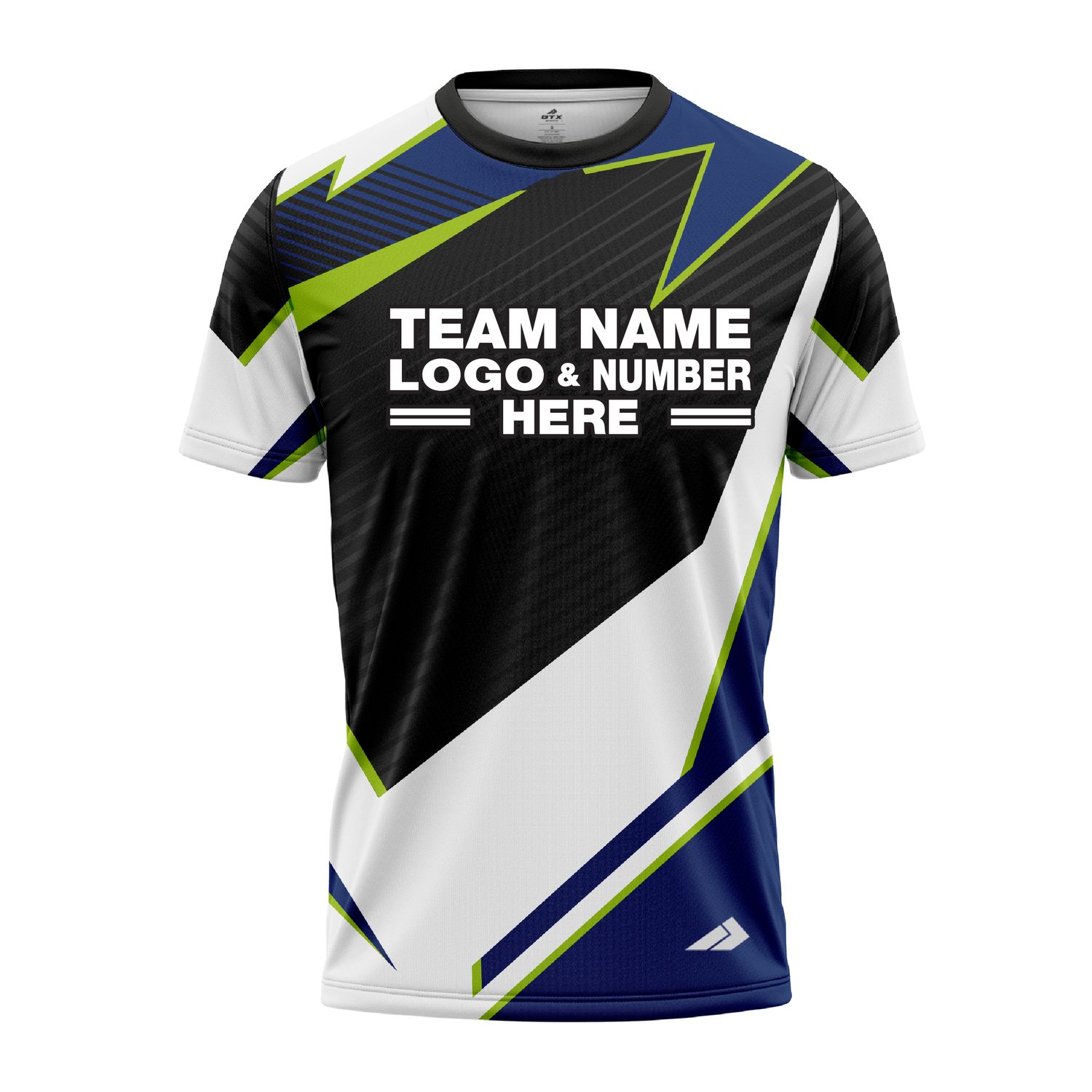 Custom Fully Sublimated Abstract Pattern Blue Performance Jersey 00696