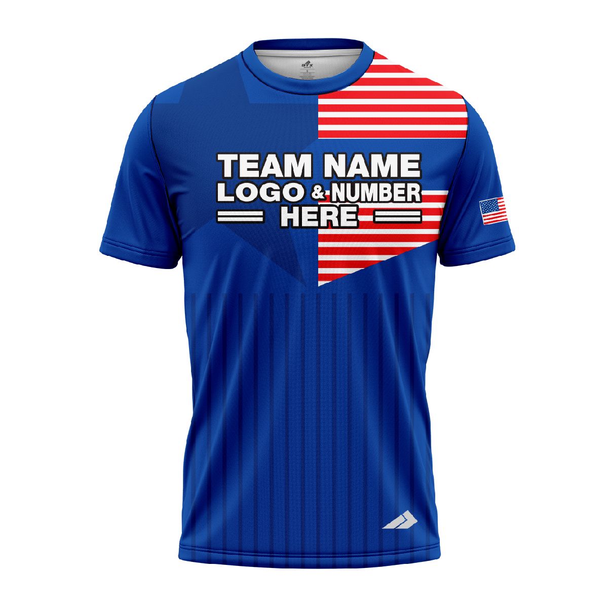 Custom Fully Sublimated USA FLAG Elegant Pattern Red Blue White Performance Jersey 822