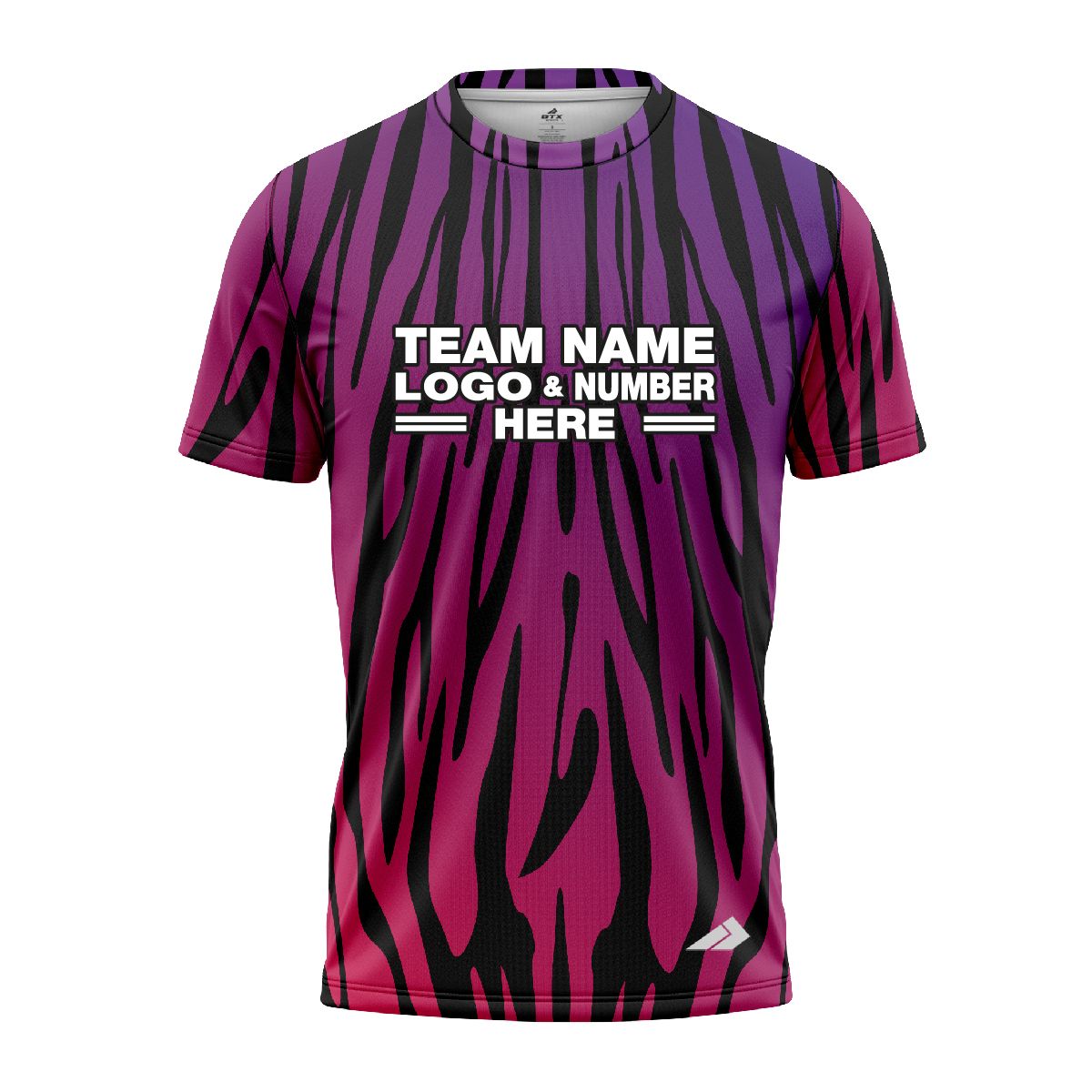 Custom Fully Sublimated Vibrant Zebra Animal Print  Pink Performance Jersey 871