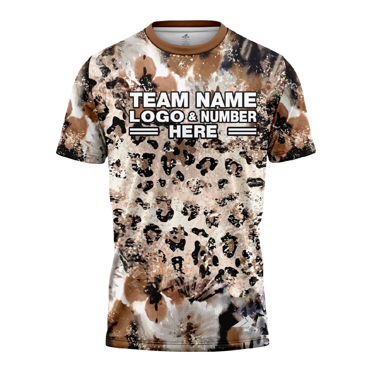 Custom Fully Sublimated Earth Tones Cheetah Print Performance Jersey 997
