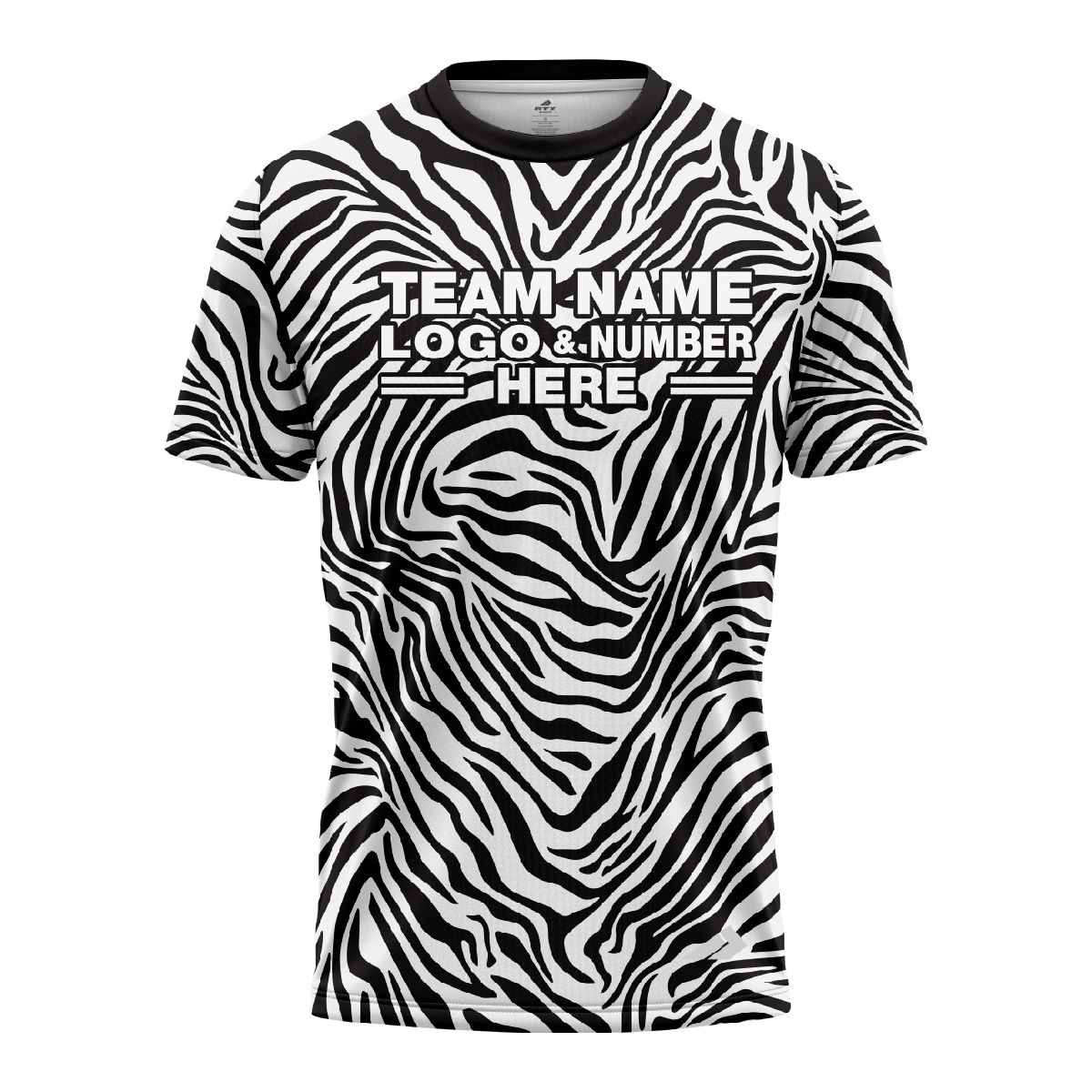 Custom Fully Sublimated Zebra Skin Print Black White Performance Jersey 1004