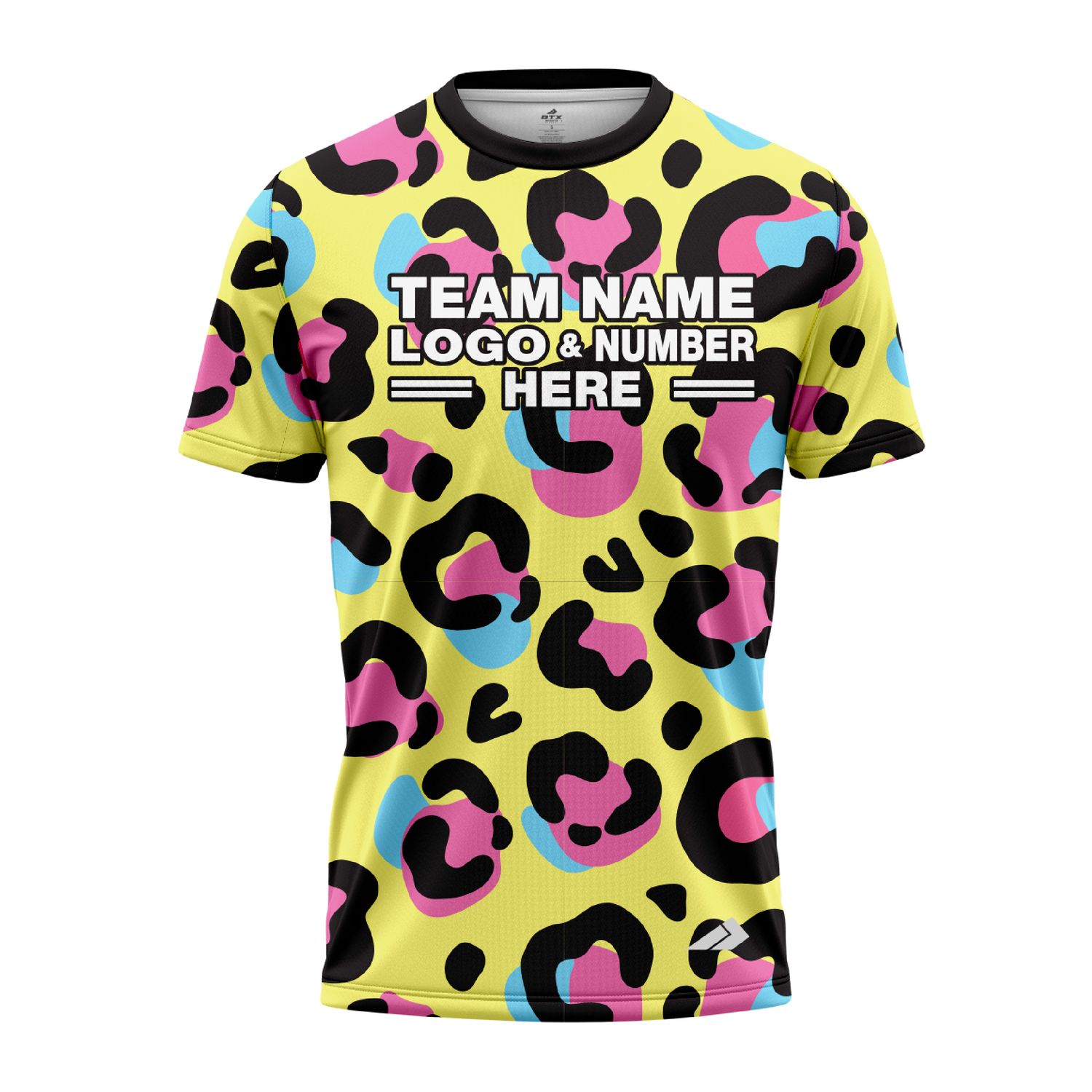Custom Fully Sublimated Neon Leopard Skin Animal Print Multicolor Performance Jersey 1067
