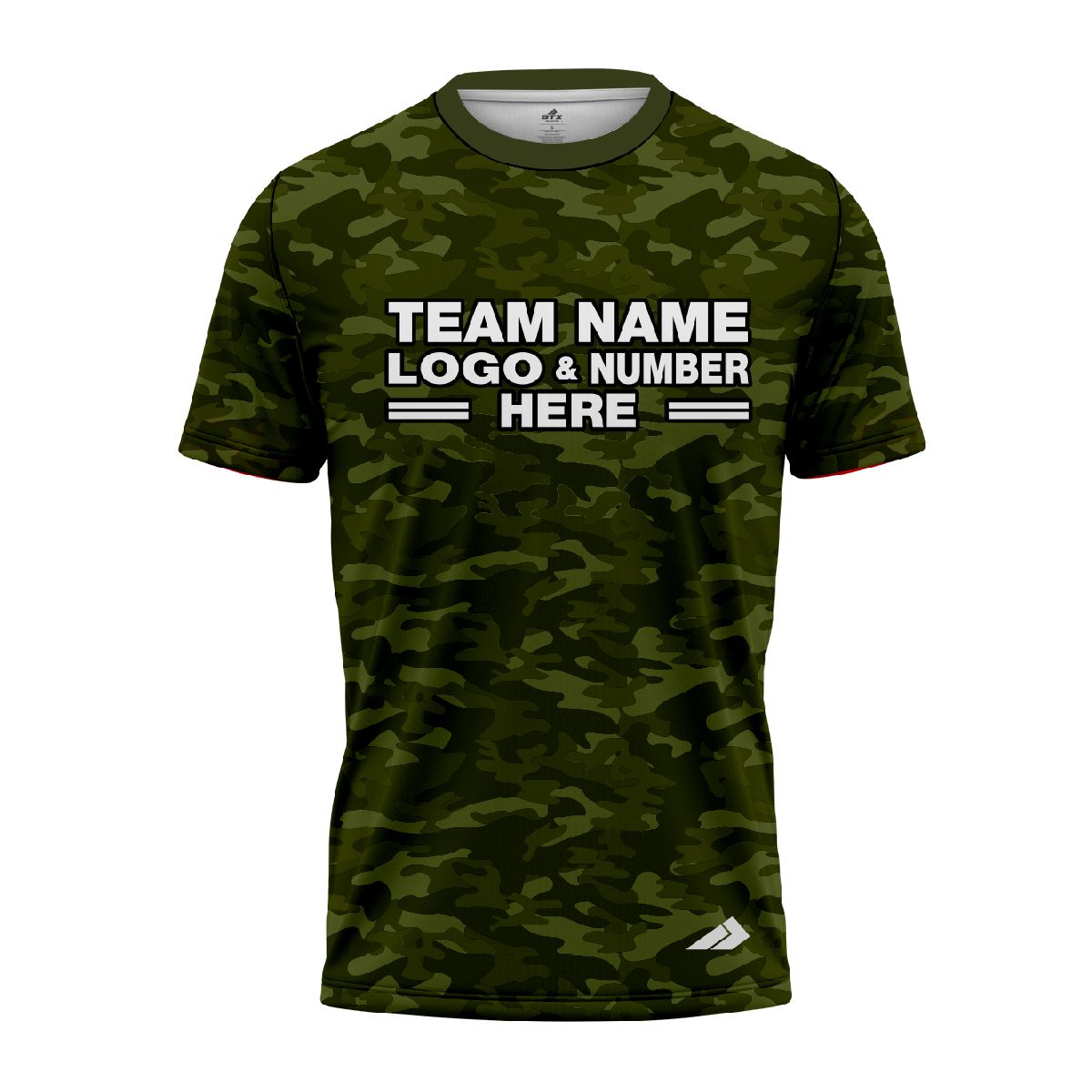 Custom Fully Sublimated Natural Camo Pattern Green Performance Jersey 1088