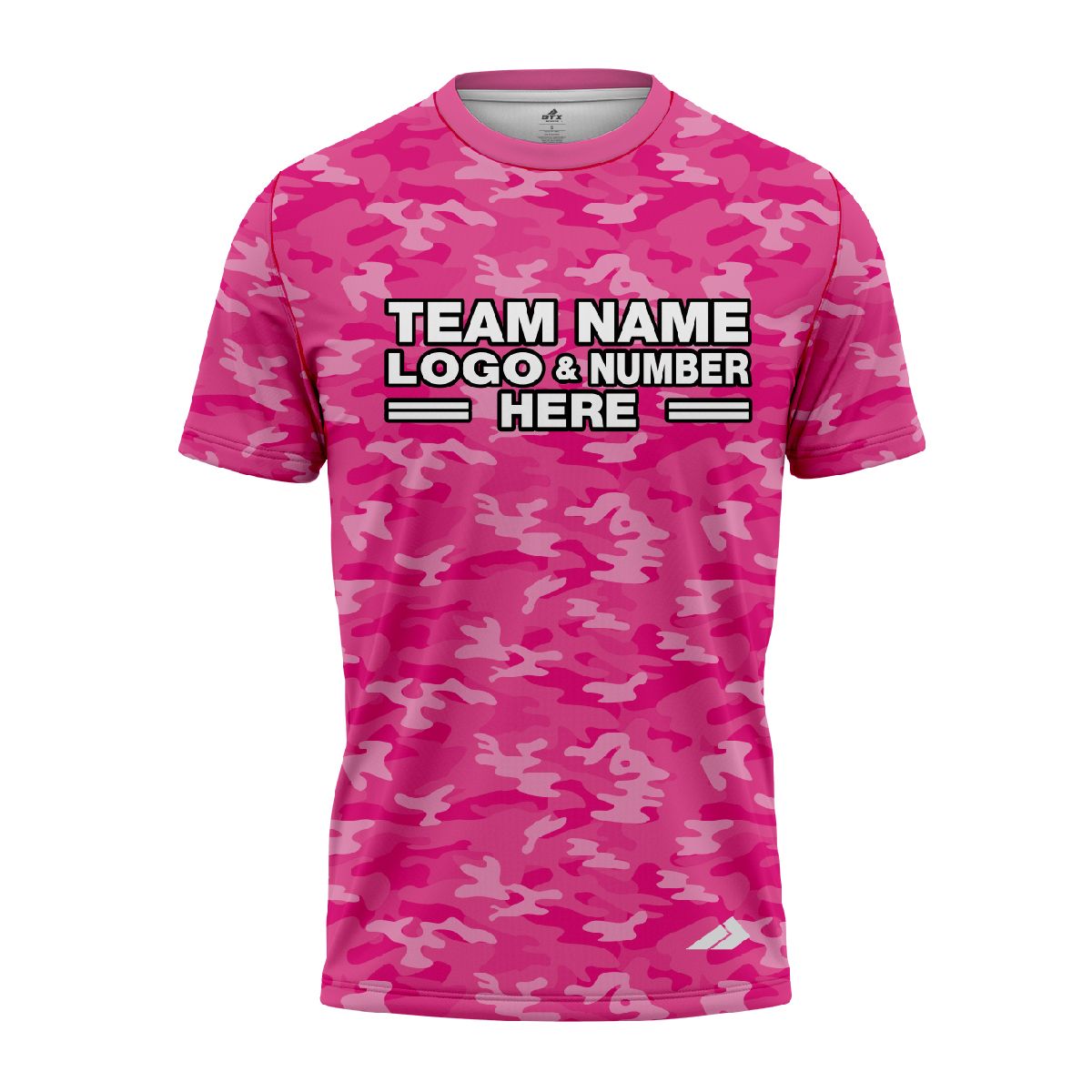 Custom Fully Sublimated Stealth Camo Pattern Pink Performance Jersey 1095