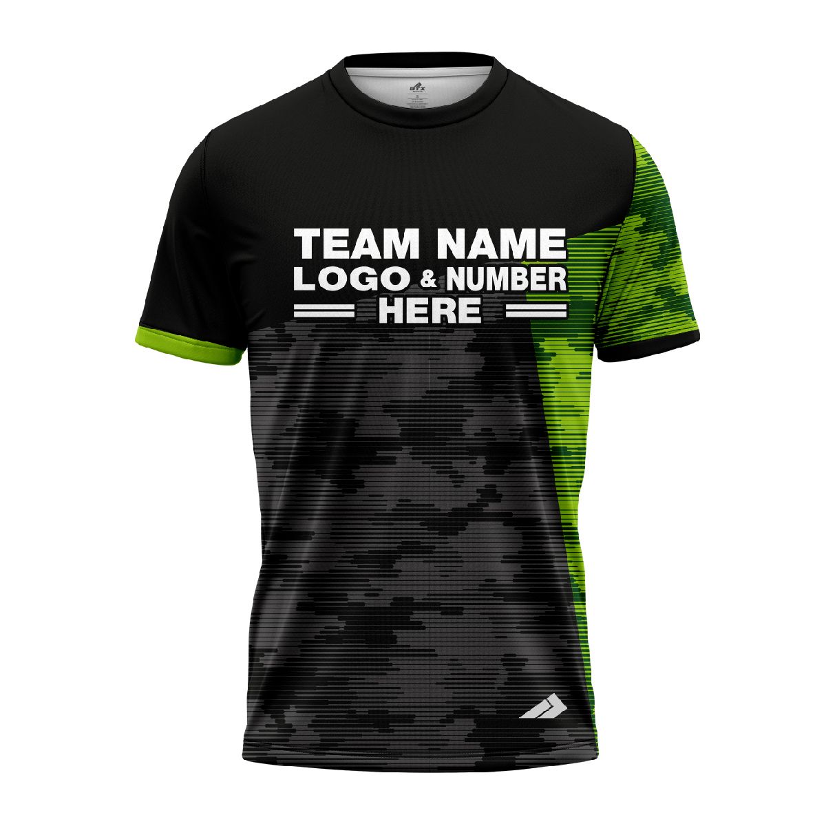 Custom Fully Sublimated ERDL Camo Pattern Black and Green Performance Jersey 1137