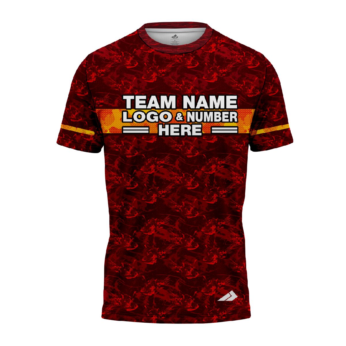 Custom Fully Sublimated Digital Camo Pattern Red Performance Jersey 1200