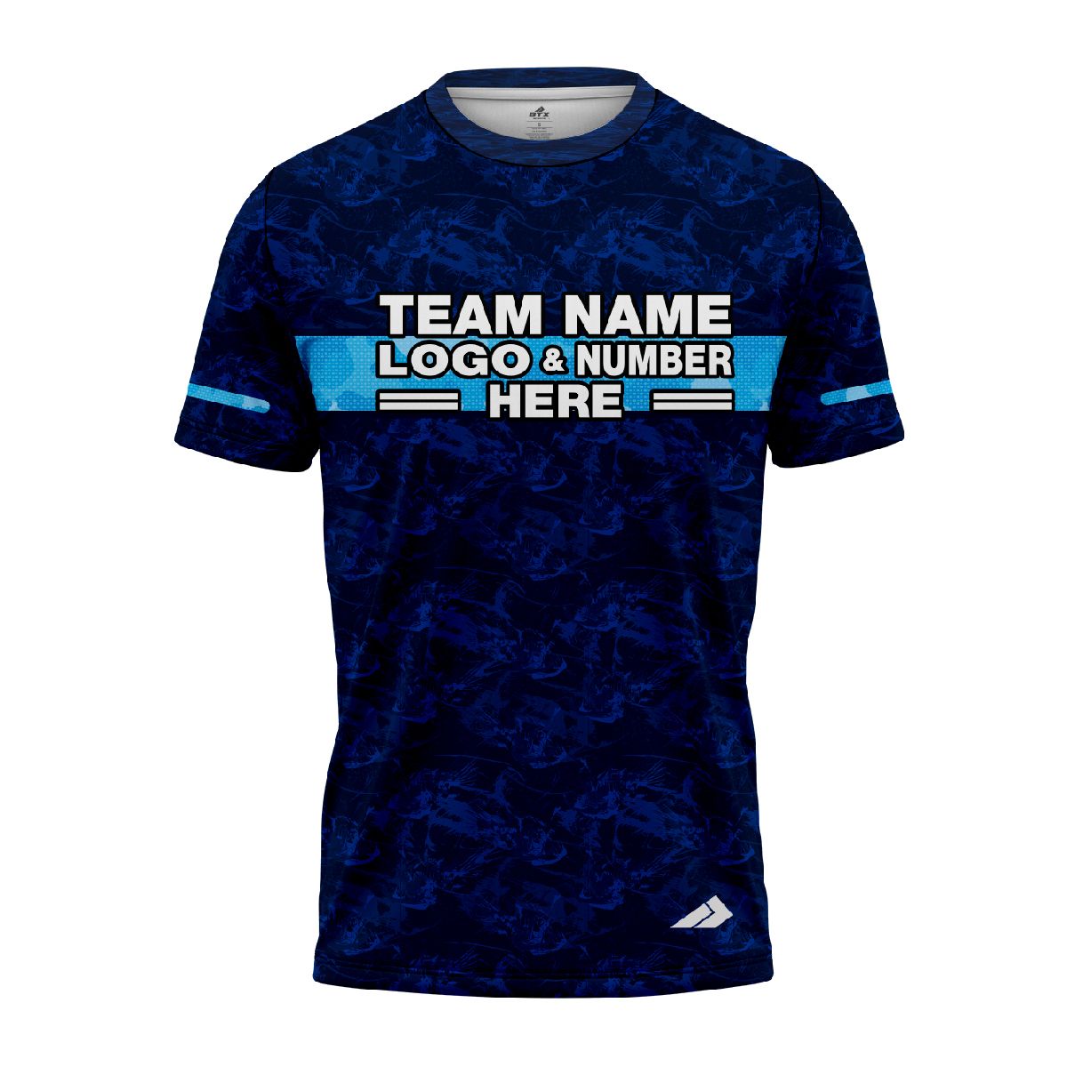 Custom Fully Sublimated Digital Camo Pattern Blue Performance Jersey 1207