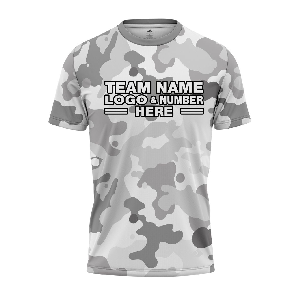 Custom Fully Sublimated Vibrant Camo Pattern Texture Gray Performance Jersey 1270