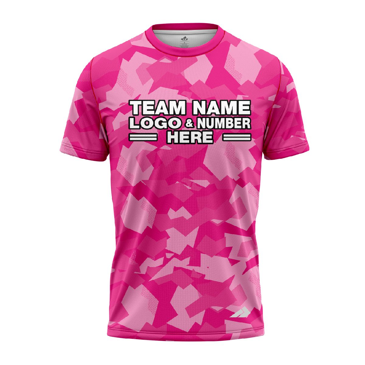 Custom Fully Sublimated Sports Camo Pattern Texture Pink Performance Jersey 1298