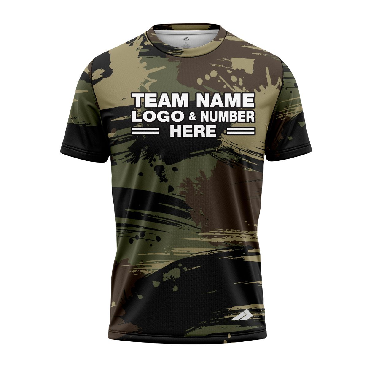 Custom Fully Sublimated Contemporary Woodland Camo Two Pattern Dark Green Black Performance Jersey 1440