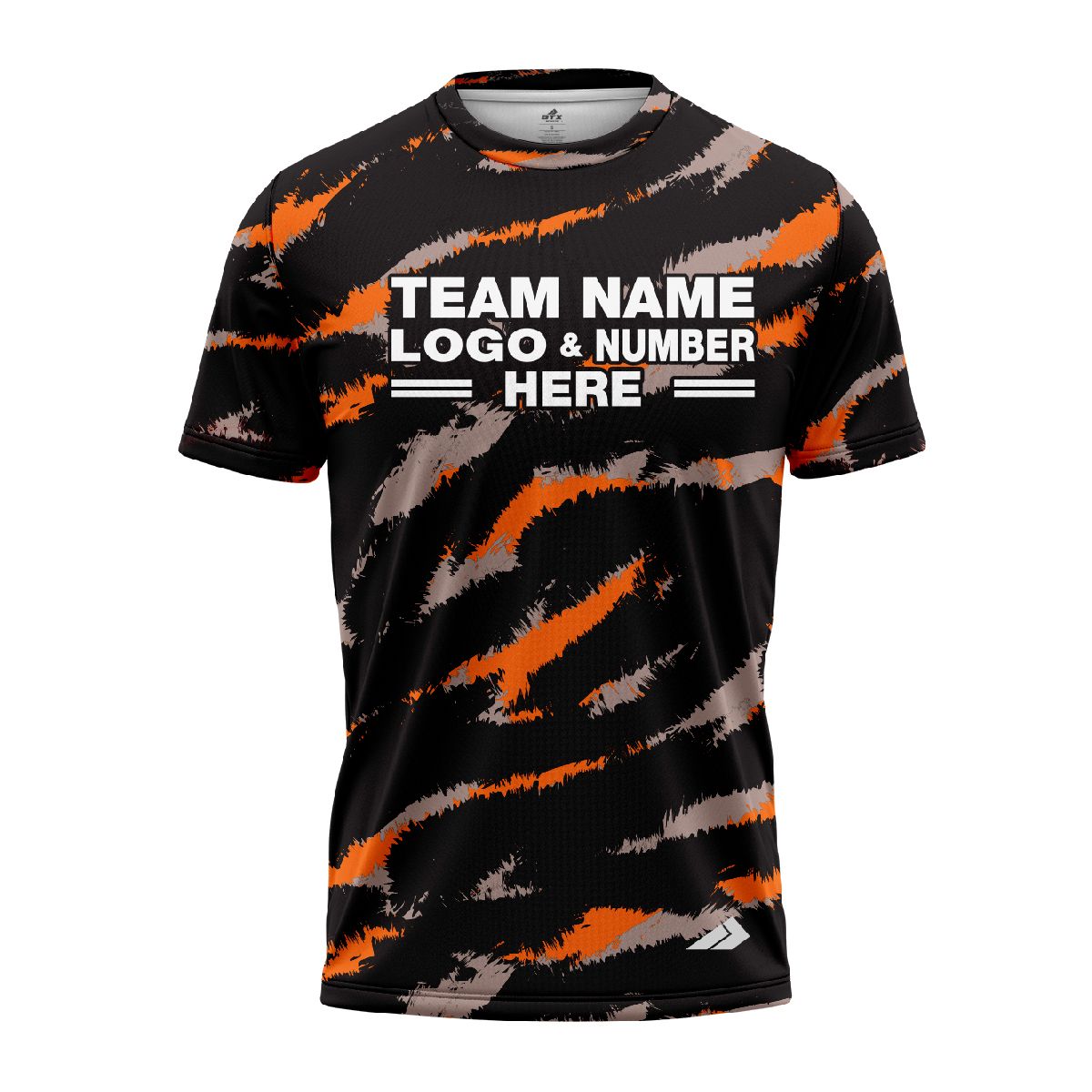 Custom Fully Sublimated Claws Camo Pattern Black Orange Performance Jersey 1479