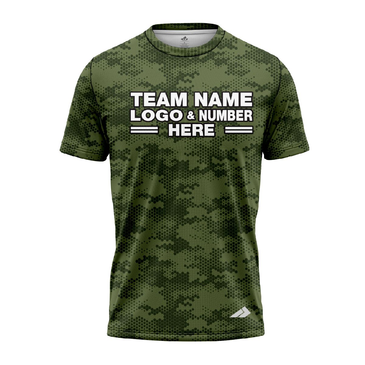Custom Fully Sublimated Digital Forest Camo Pattern Dark Green Performance Jersey 1485