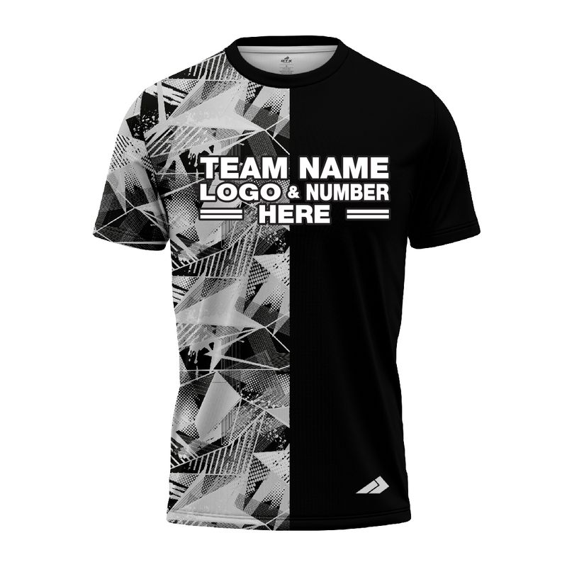 Custom Fully Sublimated Abstract Neon Pattern Black White Performance Jersey 1511