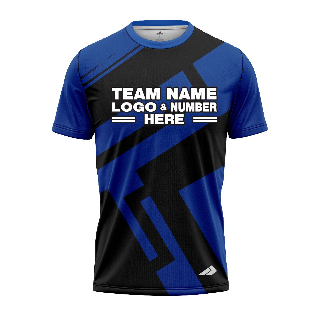 Custom Fully Sublimated Jenga Neon Pattern Blue Performance Jersey 1616