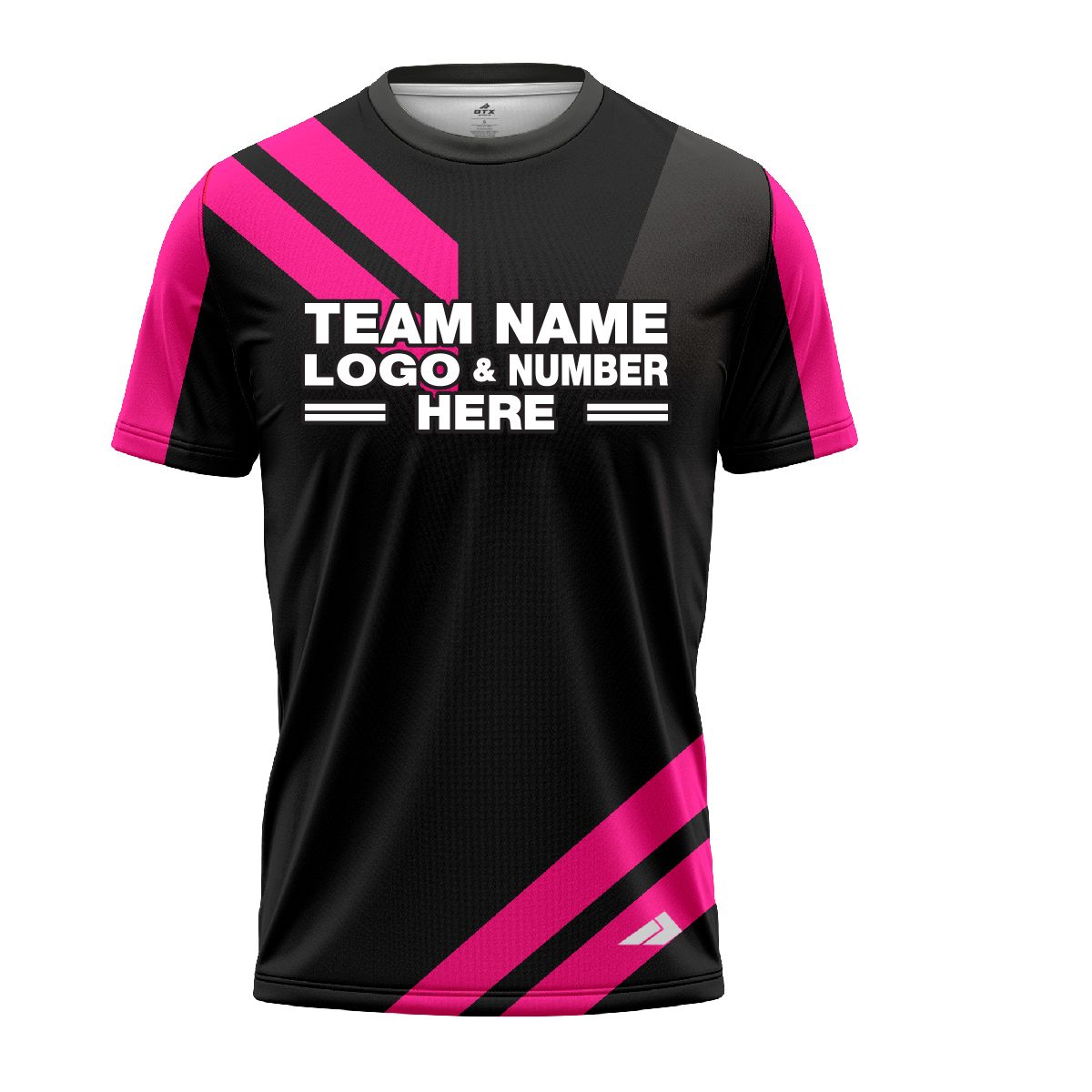 Custom Fully Sublimated Sport Neon Pattern Black Pink Performance Jersey 1658