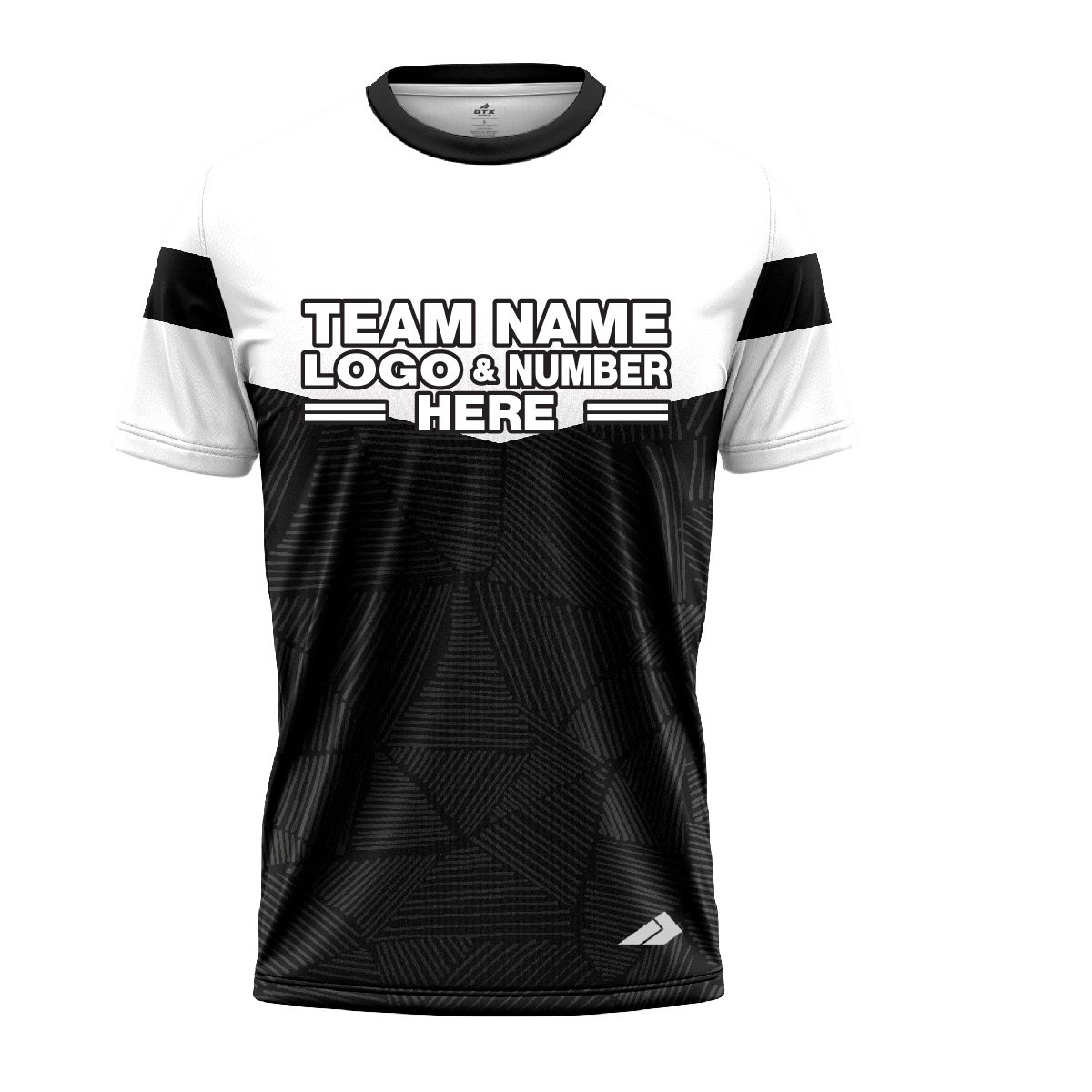 Custom Fully Sublimated Basic Neon Pattern Black White Performance Jersey 1679