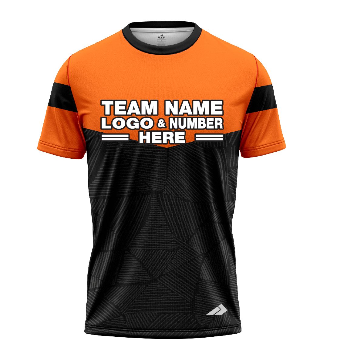 Custom Fully Sublimated Basic Neon Pattern Black Orange Performance Jersey 1686