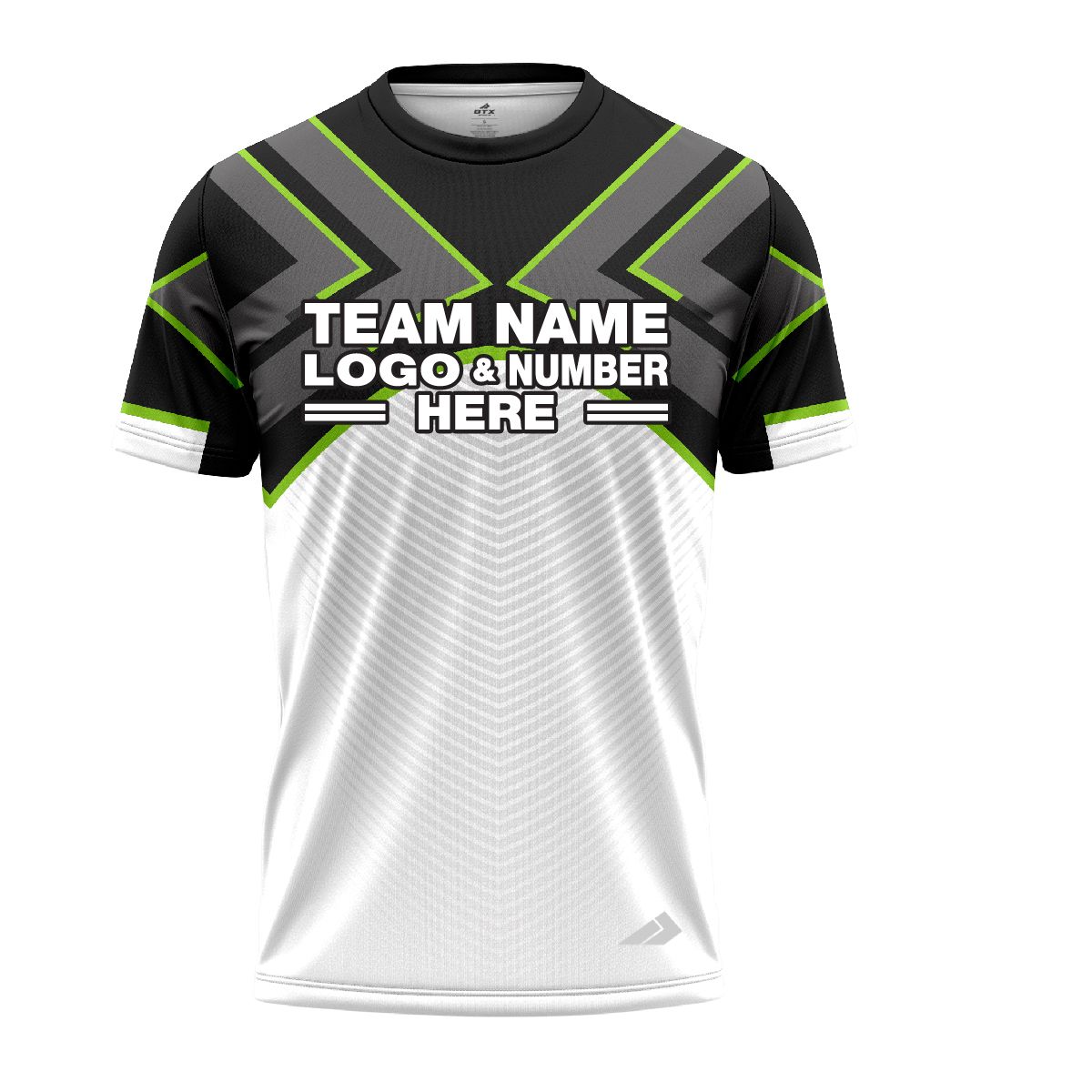 Custom Fully Sublimated Adventure BMX Neon Pattern Black Gray Yellow Performance Jersey 1707