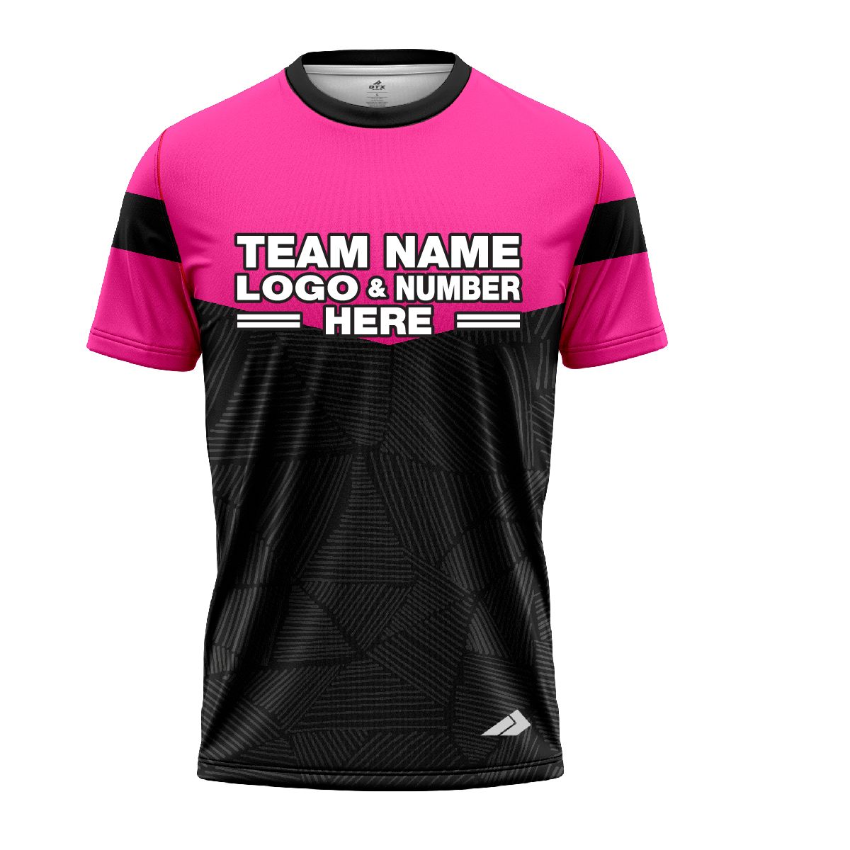 Custom Fully Sublimated Basic Neon Pattern Black Pink Performance Jersey 1693