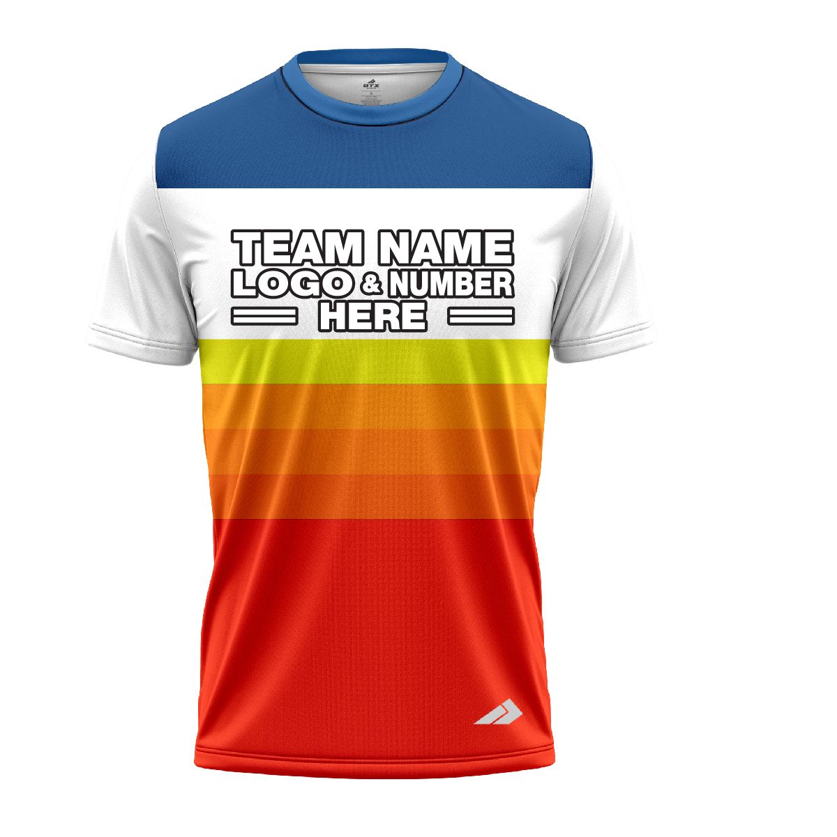 Custom Fully Sublimated Retro Stripe Neon Pattern Multicolor Performance Jersey 1721