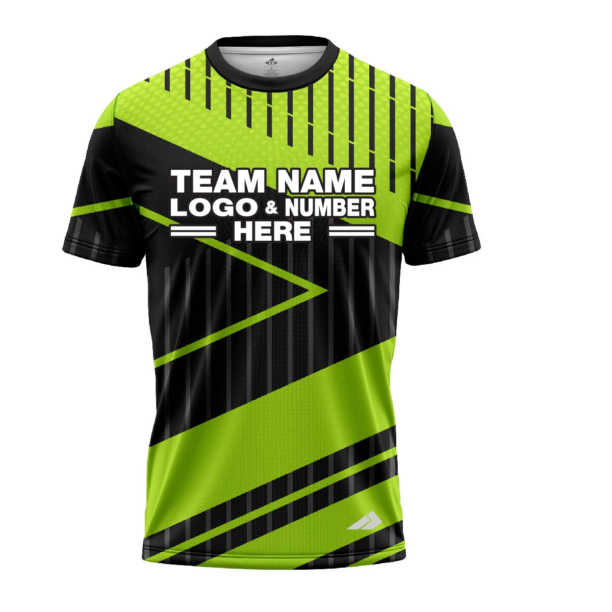 Custom Fully Sublimated Adventure BMX Neon Pattern Black Gray Yellow Performance Jersey 1714