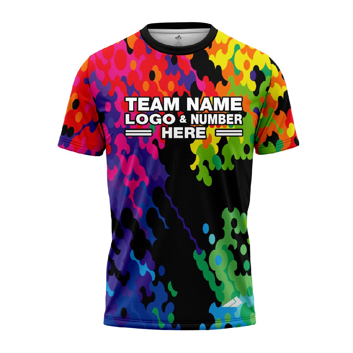 Custom Fully Sublimated Vivid Chaos Neon Pattern Multicolor Performance Jersey 1770