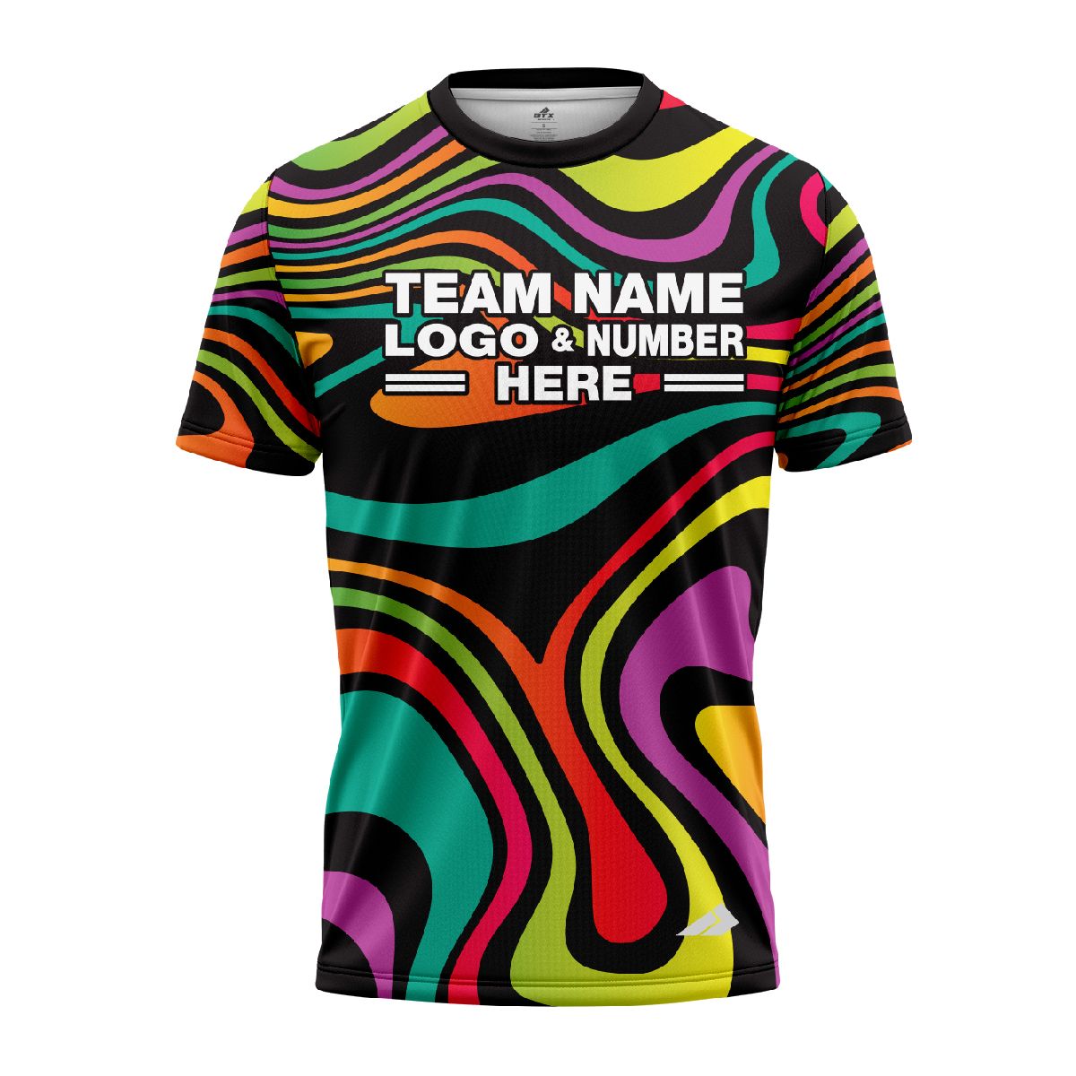 Custom Fully Sublimated Psychedelic Neon Pattern Multicolor Performance Jersey 1819