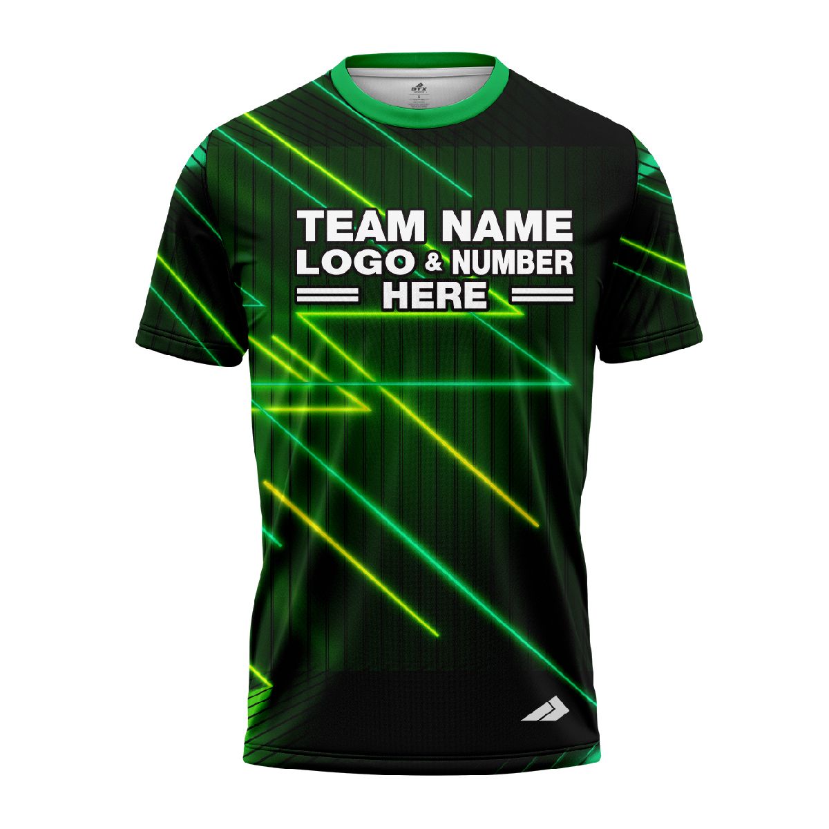 Custom Fully Sublimated Pop-Art Neon Pattern Green Black Performance Jersey 1847