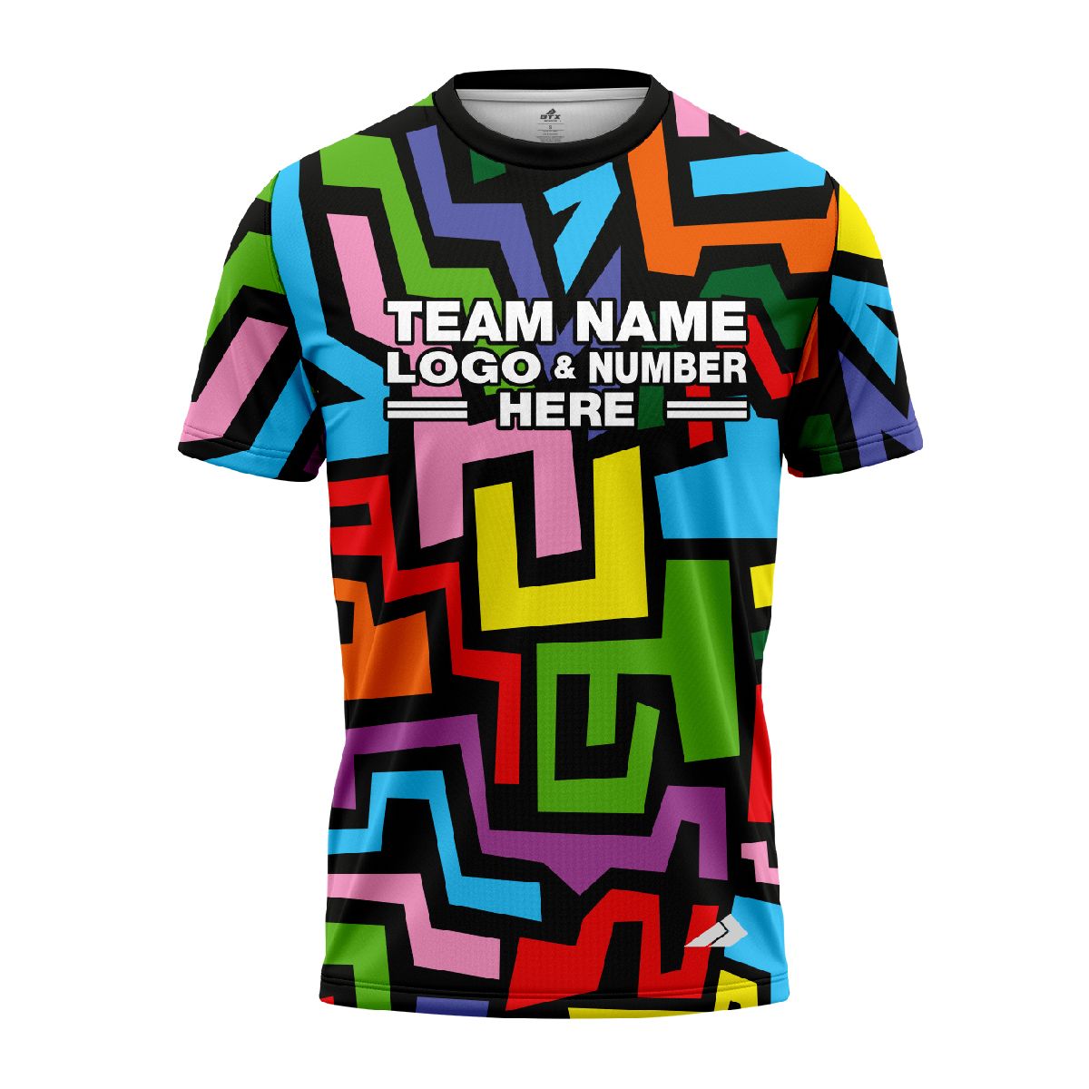 Custom Fully Sublimated Abstract Fashion Neon Pattern Multicolor Performance Jersey 1861