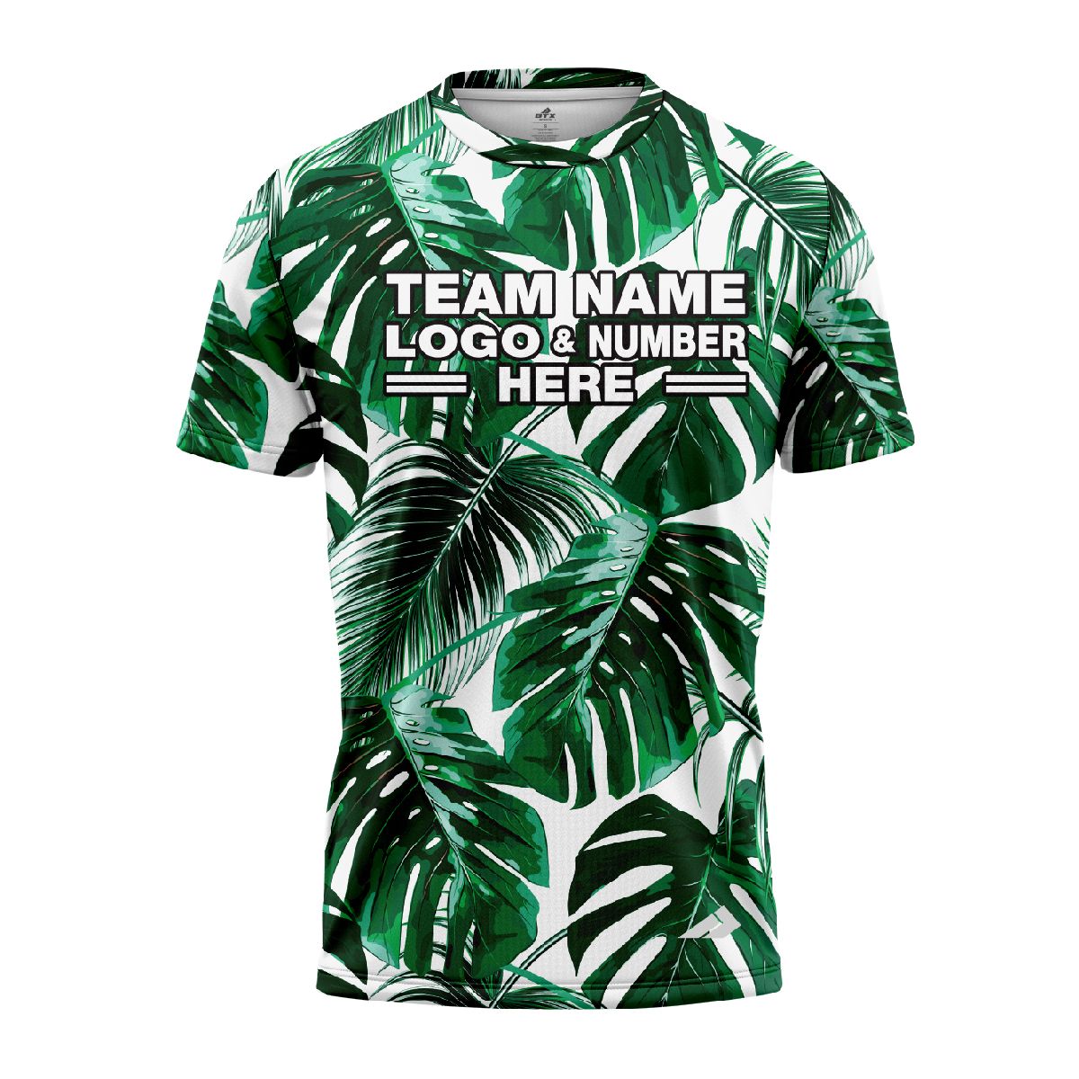 Custom Fully Sublimated Palm Leaf Floral  Pattern White Green Performance Jersey 1938