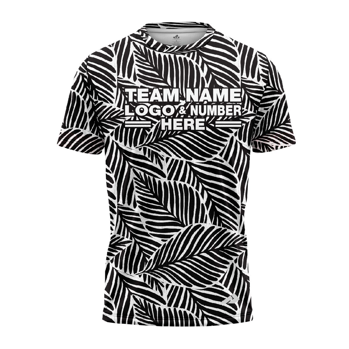 Custom Fully Sublimated Monochrome Botanical Floral Two Pattern White Black Performance Jersey 1980