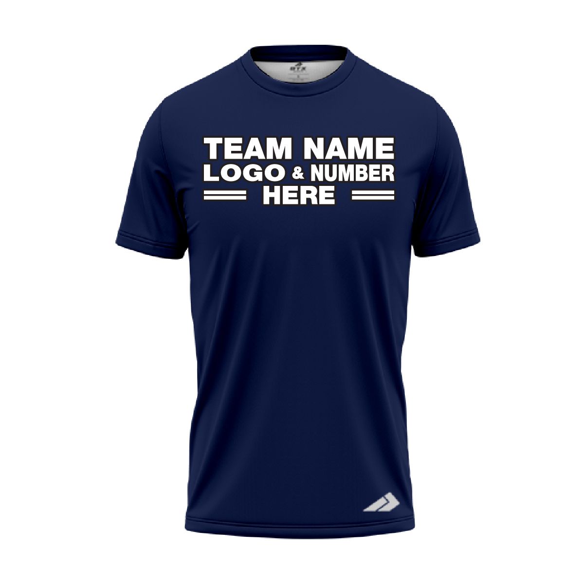 Custom Fully Sublimated Solid RR Pattern Navy Blue Performance Jersey 2120