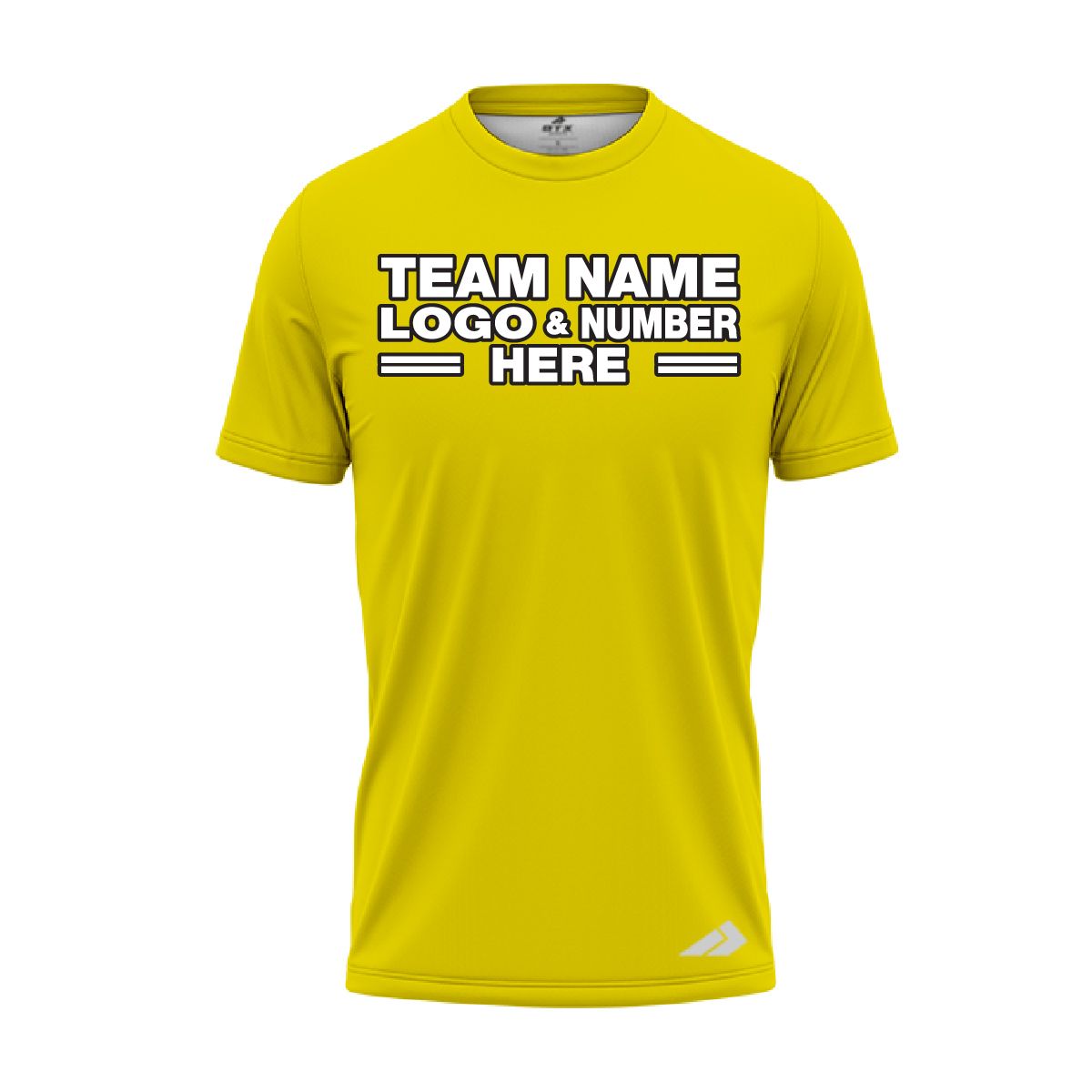 Custom Fully Sublimated Solid DD Pattern Yellow Performance Jersey 2134