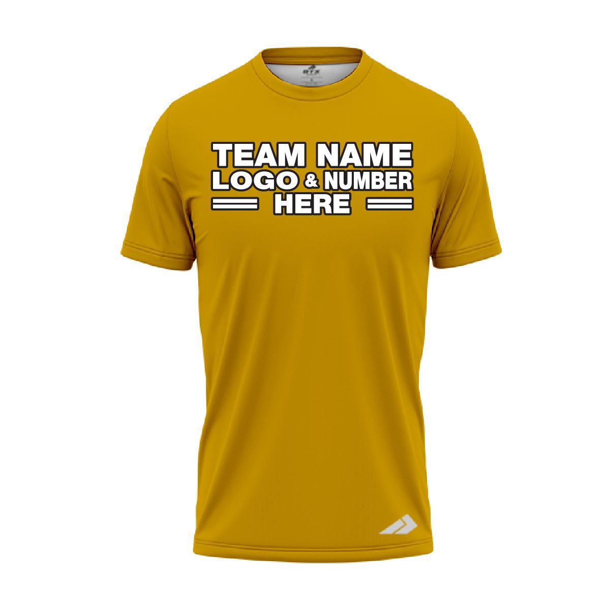 Custom Fully Sublimated Solid B9 Pattern Metallic Gold Performance Jersey 2148