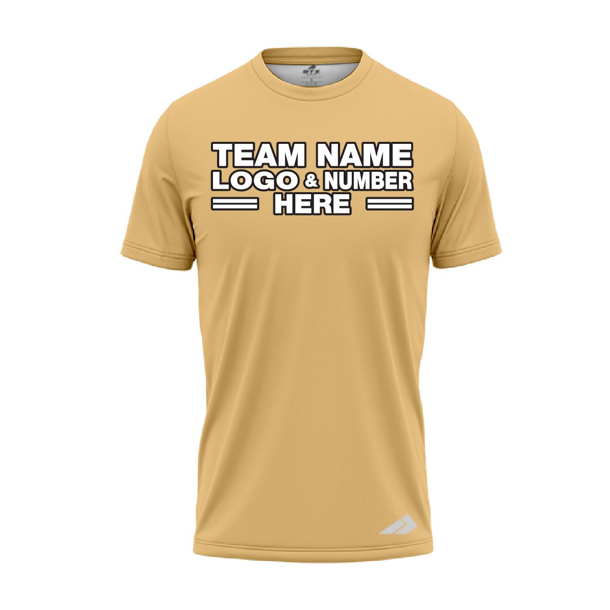 Custom Fully Sublimated Solid C5 Pattern Pale Gold Performance Jersey 2190