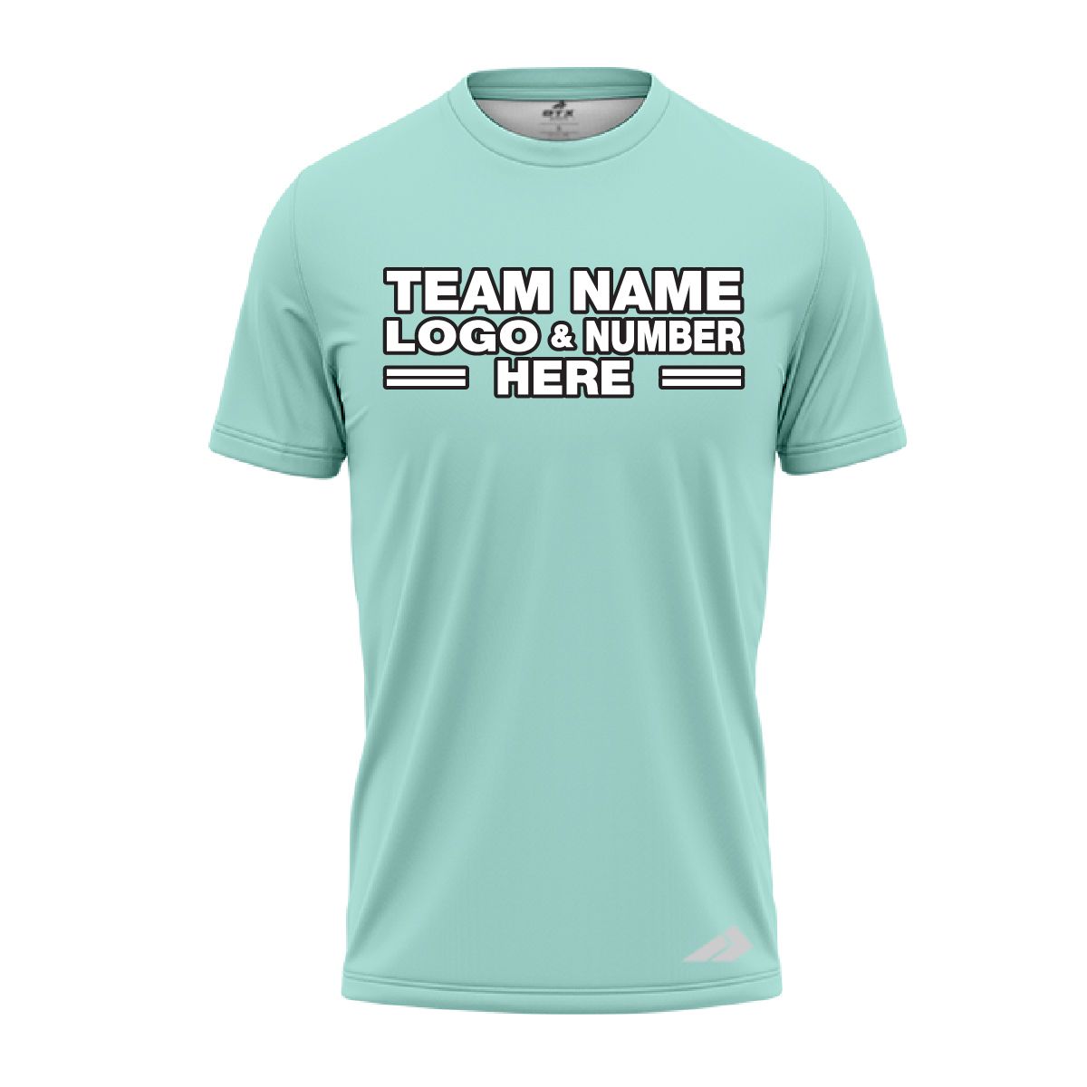 Custom Fully Sublimated Solid J12 Pattern Light Aqua Performance Jersey 2282