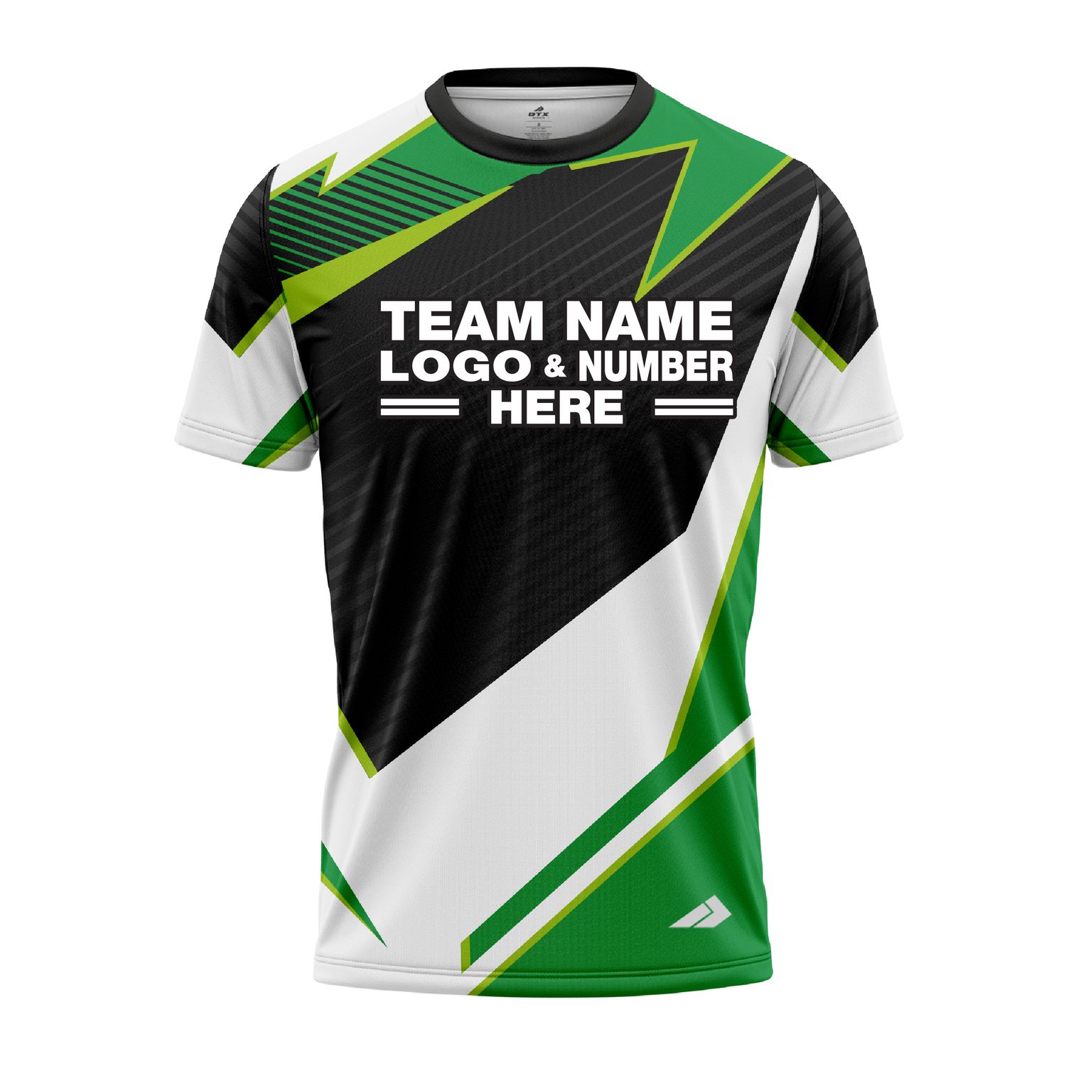 Custom Fully Sublimated Abstract Pattern Green Performance Jersey 2507