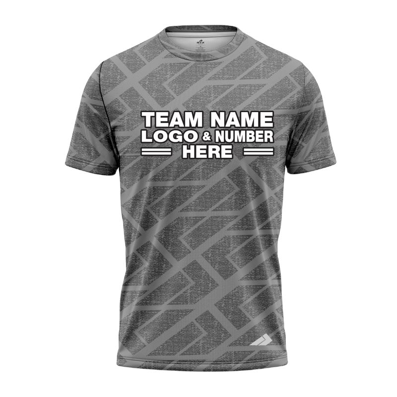 Custom Fully Sublimated BTX Logo Pattern Gray Performance Jersey 2514