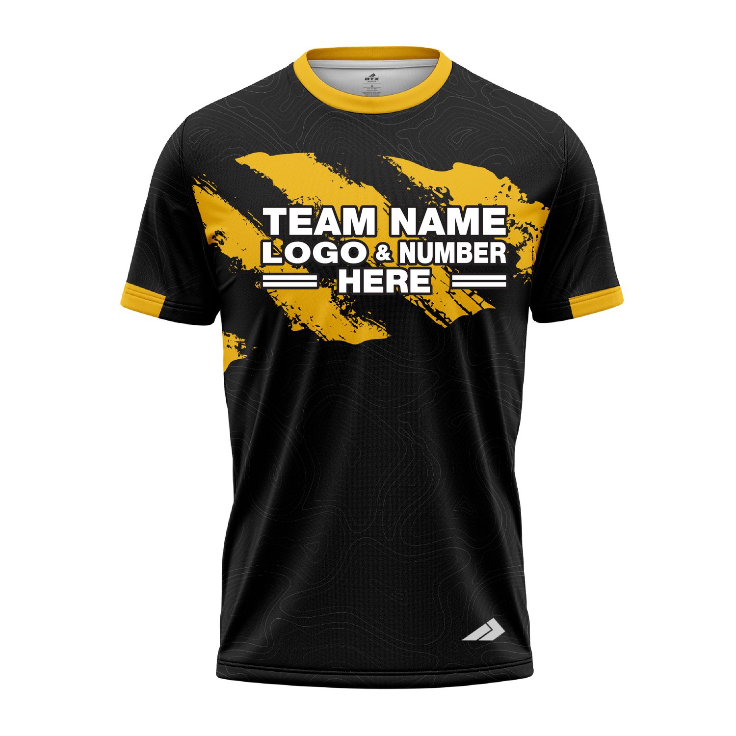 Custom Fully Sublimated Claws Pattern Black Yellow Performance Jersey 2623