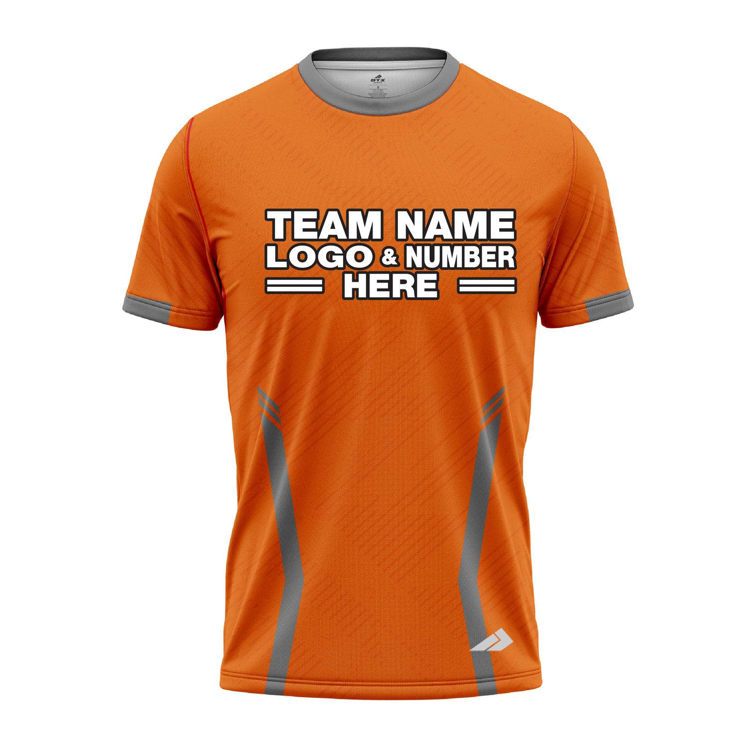Custom Fully Sublimated Basic Pattern Orange Performance Jersey 2672