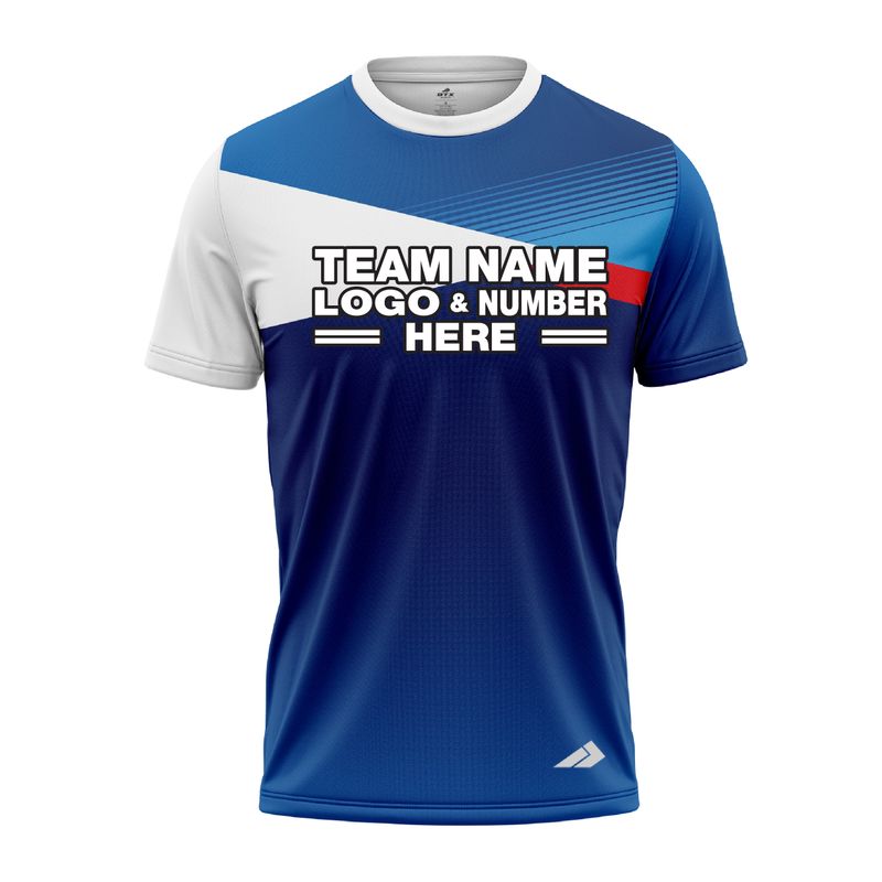 Custom Fully Sublimated Basic Pattern Blue Performance Jersey 2679