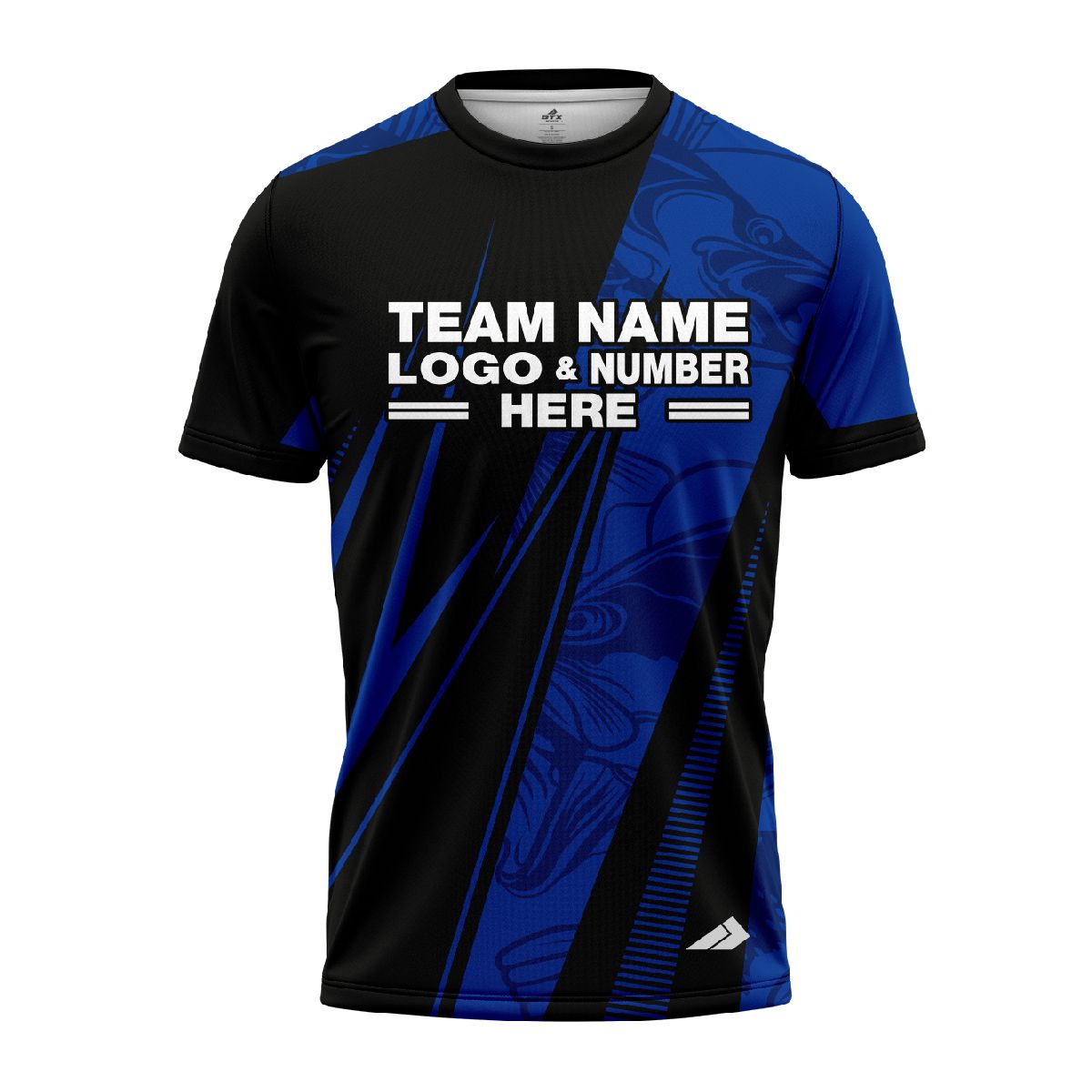 Custom Fully Sublimated Electric Fishing Pattern Blue Performance Jersey 2700