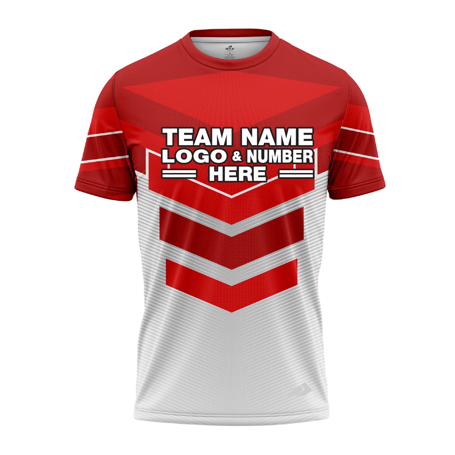 Custom Fully Sublimated BMX Ramp Pattern Red White Performance Jersey 2742