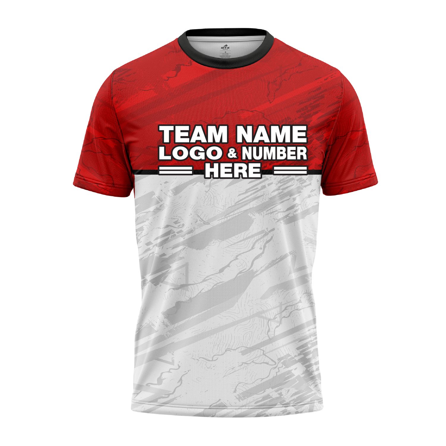 Custom Fully Sublimated PowerPace Pattern Red White Performance Jersey 2721