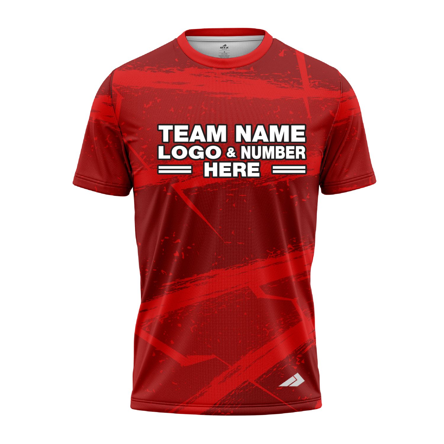 Custom Fully Sublimated Basic Pattern Red Performance Jersey 2728