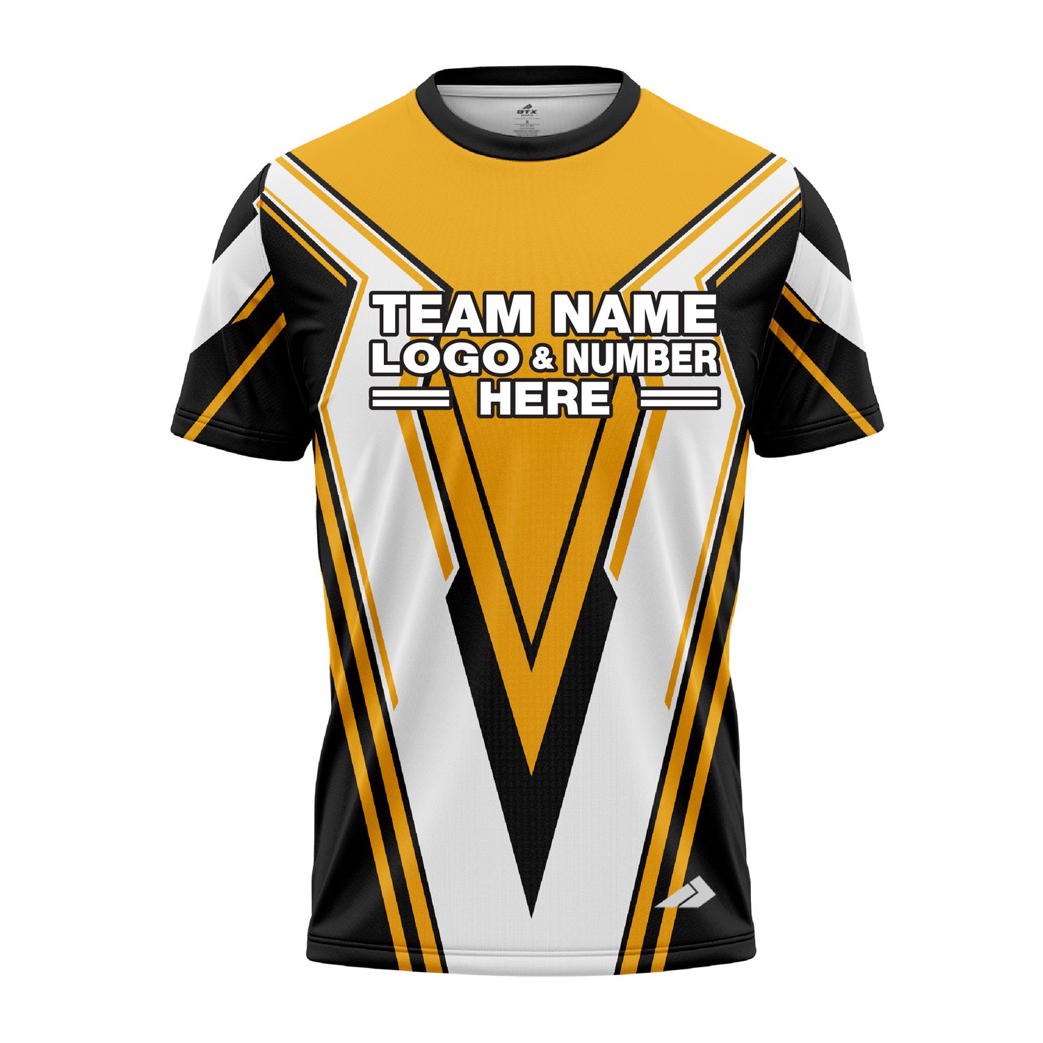 Custom Fully Sublimated BMX Extreme Pattern Black White Yellow Performance Jersey 2763