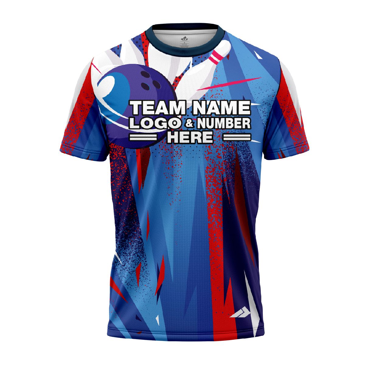 Custom Fully Sublimated Deluxe Bowling  Pattern Performance Jersey 2805