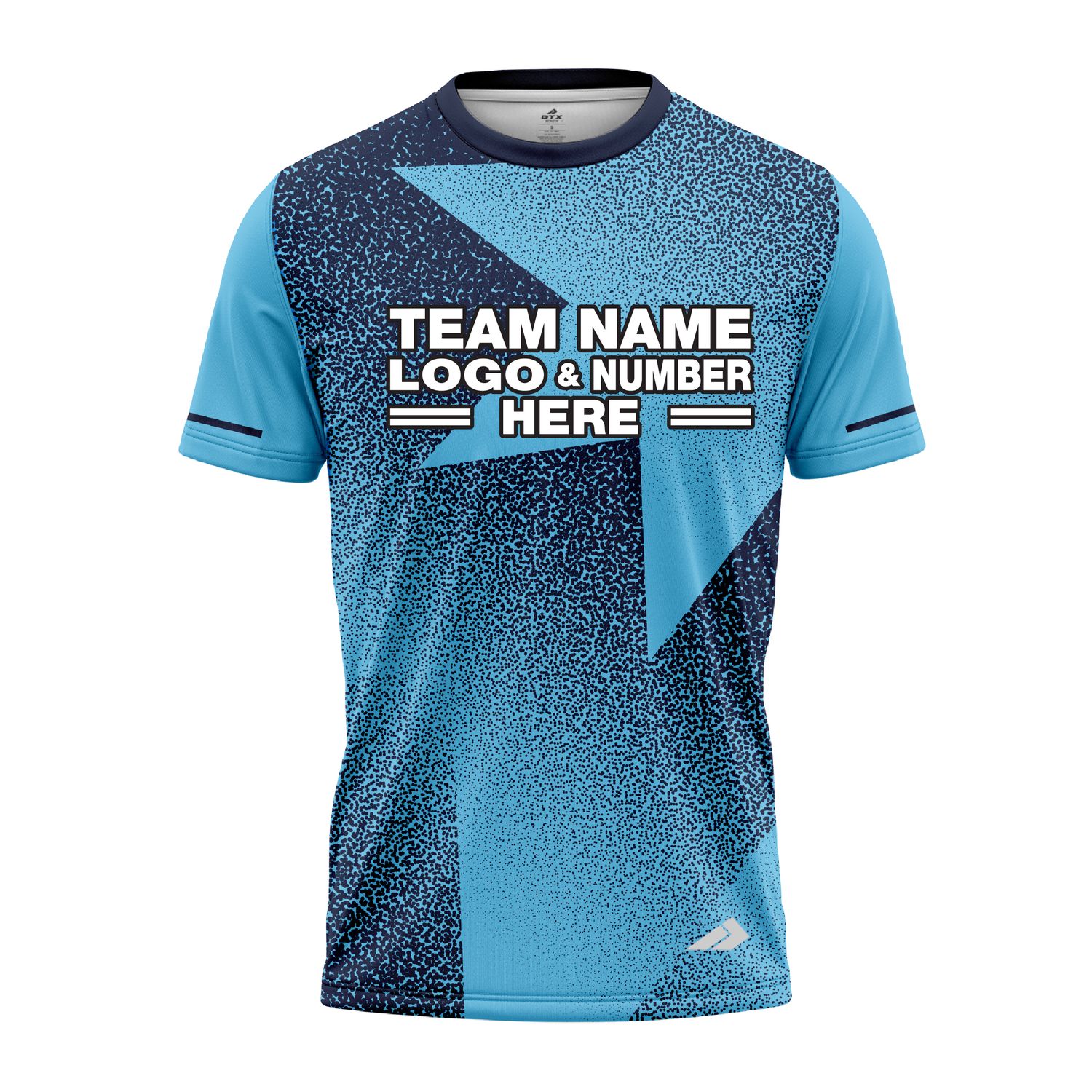 Custom Fully Sublimated Star Pattern Blue Performance Jersey 2875